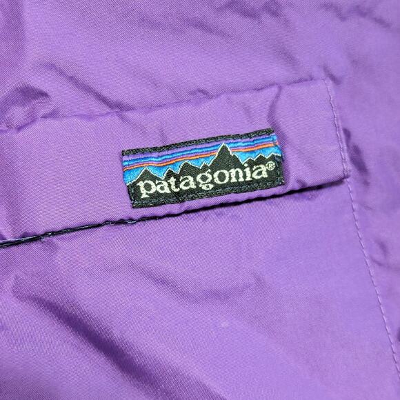 Vintage 80s Patagonia Kayak Paddling Jacket Pullover Hooded Purple Neoprene XS - Picture 3 of 7
